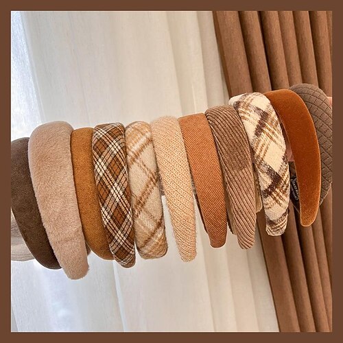 

Women's Girls' Headbands Headband For Classic Retro Fabric 9# 19043C 17# 19539D 6# 18110B