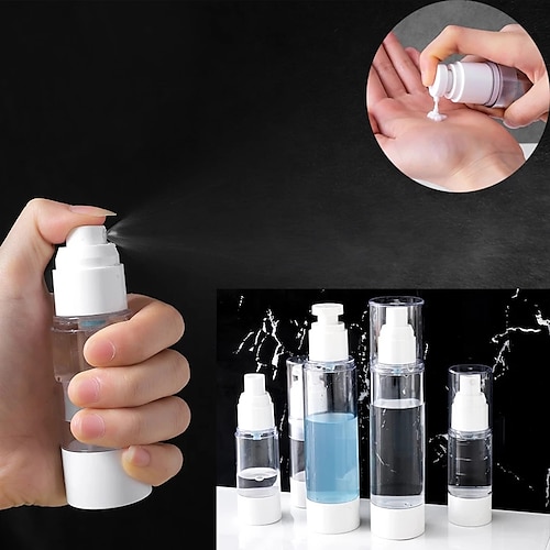 

30/50/100ml AS Vacuum Bottle Spray Toner Lotion Press-Type Refillable Sub-Bottle Cosmetic Portable Travel Accessories