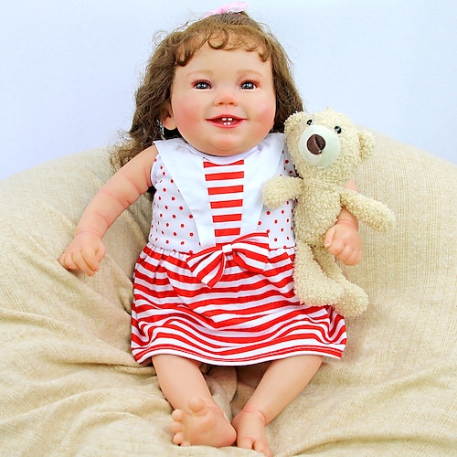 

20 inch Reborn Doll Baby & Toddler Toy Reborn Toddler Doll Doll Reborn Baby Doll Baby Baby Boy Reborn Baby Doll Levi Newborn lifelike Gift Hand Made Non Toxic Vinyl Silicone Vinyl with Clothes