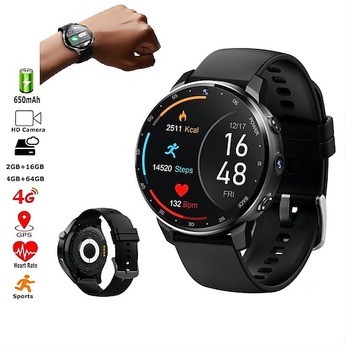 

696 X300S Smart Watch 1.39 inch 4G LTE Cellular Smartwatch Phone Bluetooth 4G Pedometer Alarm Clock Compatible with Android iOS Women Men GPS Hands-Free Calls with Camera IP 67 31mm Watch Case