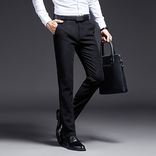 

Men's Corduroy Pants Trousers Winter Pants Pocket Straight Leg Solid Color Comfort Breathable Business Casual Daily Corduroy Sports Fashion Navy Blue Gray Micro-elastic