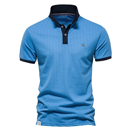 

Per uomo POLO Camicia da golf Golf Strada Informale Collo a polo Manica corta Informale Comodo A pois Pulsante frontale Bottone giù Estate Primavera Standard Bianco Giallo Verde Azzurro POLO