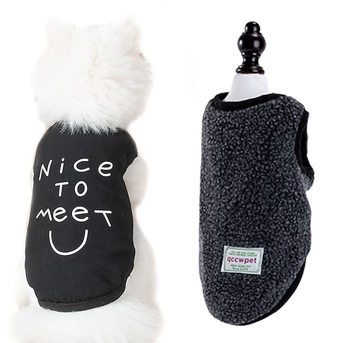

Dog Cat Vest Solid Colored Adorable Stylish Ordinary Casual Daily Outdoor Casual Daily Winter Dog Clothes Puppy Clothes Dog Outfits Warm Black Khaki Costume for Girl and Boy Dog Polyester XS S M L XL