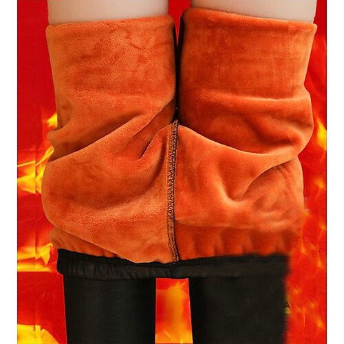 

Dame Fleecebukser Strømpebukse Bukser Leggings Imitert Lær Fleecefôr Gul Grå Mote Fritid / hverdag Mikroelastisk Full lengde Hold Varm Ensfarget S M L XL 2XL / Tynn