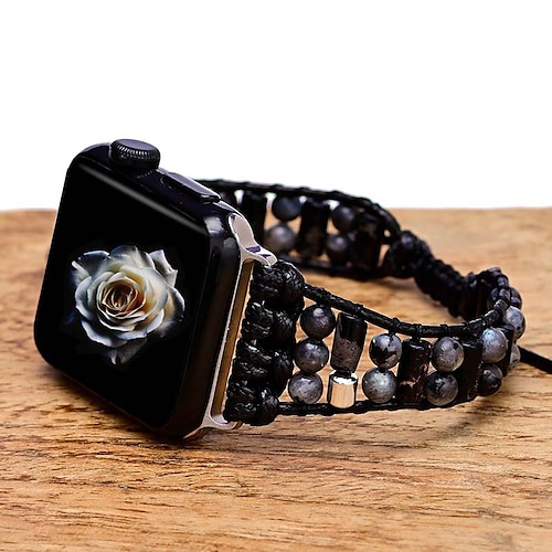 

1PC Smart Watch Band Compatible with Apple iWatch Apple Watch Ultra 49mm Series 8/7/6/5/4/3/2/1 / SE Handmade Braided Rope for iWatch Smartwatch Strap Wristband Fabric Handmade Adjustable Breathable
