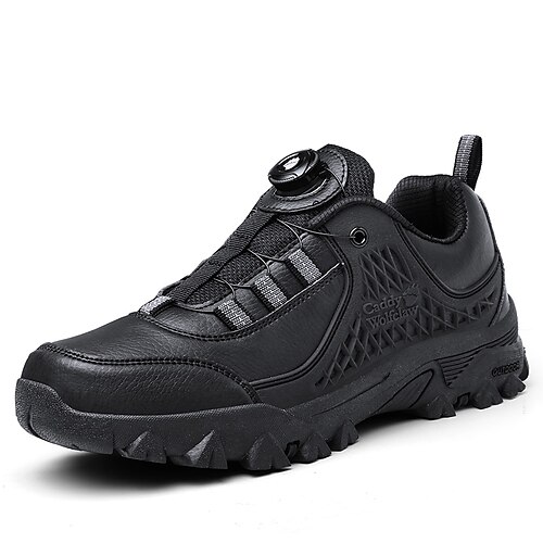 

Men's Sneakers Sporty Look Hiking Boots Sporty Casual Outdoor Daily Hiking Shoes PU Black Black Blue Winter Fall