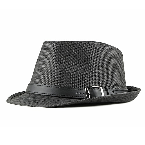 

Hombre Sombrero de copa Sombrero para el sol Sombrero Panamá Sombrero Fedora Trilby Negro Blanco Hebra Trenzado Sencillo Moda de los años 20 Casual Calle Uso Diario Fin de semana Color puro Portátil