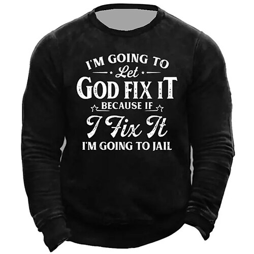 

Men's Sweatshirt Pullover Navy Blue Black Crew Neck Letter Graphic Prints Print Daily Sports Holiday 3D Print Basic Streetwear Designer Spring & Fall Clothing Apparel Hoodies Sweatshirts Long Sleeve