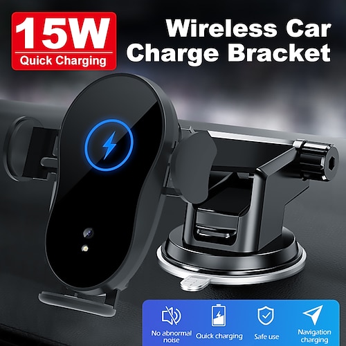 

Wireless Car Charger 15W Fast Charging Auto Clamping Car Charger Phone Mount Phone Holder for iPhone 14 13 12 11 Pro Max Xs, Samsung Galaxy s22 Ultra S21 S20, S10 S9 Note 9, etc