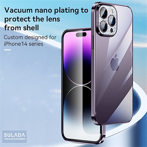 

Phone Case For Apple Classic Series iPhone 14 Pro Max iPhone 14 Pro iPhone 14 Plus iPhone 14 Bumper Frame Plating Full Body Protective Solid Colored TPU