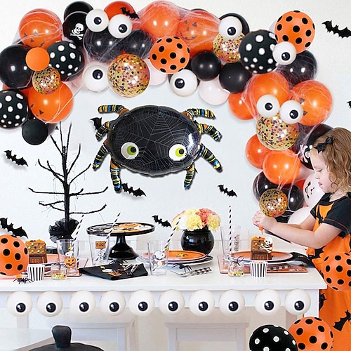 

Halloween Party Balloon Mall Bar Ghost Festival Party Atmosphere Decoration Skeleton Pumpkin Ghost Letter Balloons Set