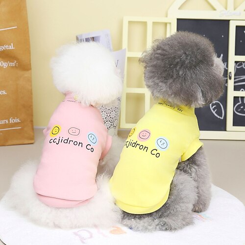 

Dog Cat Sweatshirt Solid Colored Quotes & Sayings Cute Sweet Dailywear Casual Daily Winter Dog Clothes Puppy Clothes Dog Outfits Soft Pink Yellow Costume for Girl and Boy Dog Cotton S M L XL 2XL