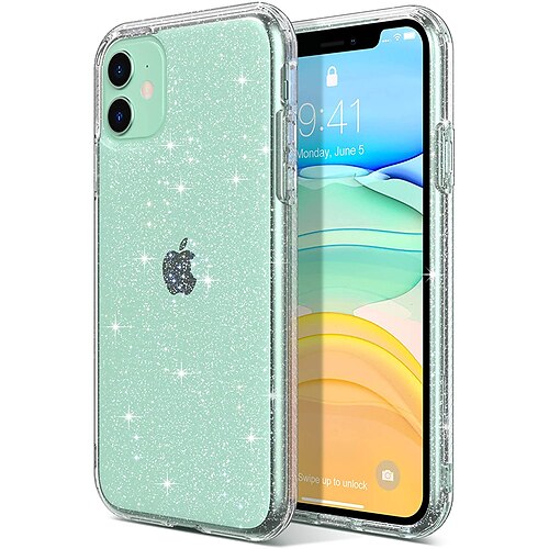 

telefon Etui Til Apple Bakdeksel iPhone 13 Pro Max 12 11 SE 2022 X XR XS Max 8 7 Gjennomsiktig Glitter Silikon