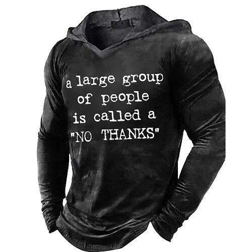 

Men's Hoodie Pullover Hoodie Sweatshirt Black Hooded Graphic Letter Print Sports & Outdoor Sports Streetwear Basic Casual Big and Tall Winter Fall Clothing Apparel Hoodies Sweatshirts
