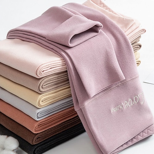 

Women's Thermal Underwear Pants Nude Purple Pink High Waist Fashion Casual Daily High Elasticity Ankle-Length Thermal Warm Plain M L XL 2XL 3XL / Skinny