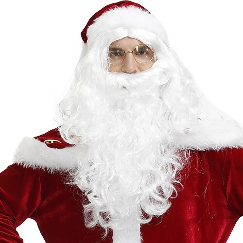 

Santa Claus Beard Wig Set Santa Claus Wig Cos White Beard Christmas Grandpa Wig