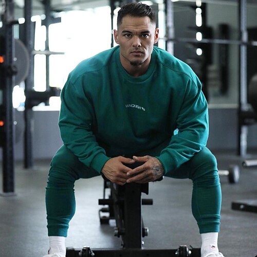 

Men's Tracksuit Sweatsuit 2 Piece Athletic Long Sleeve Breathable Moisture Wicking Soft Fitness Running Jogging Sportswear Activewear Solid Colored Black Green Red