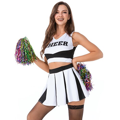 

Cheerleader Costumes Dance Costumes Skirts Printing Splicing Women's Performance Training High Polyester