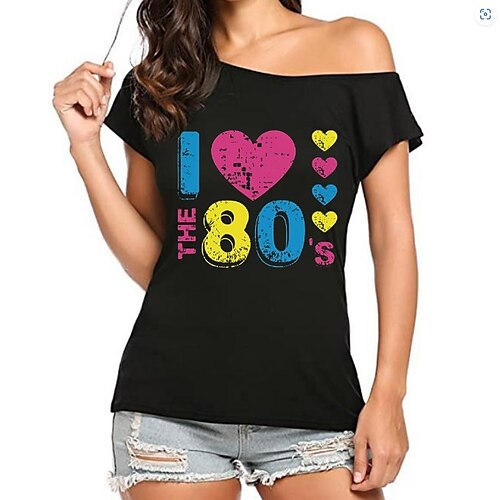 

Retro Vintage 1980s Masquerade Women's Costume Vintage Cosplay Party / Evening T-shirt Halloween