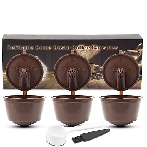 

Refillable Dolce Gustó Coffee Capsule, MG Coffee 3rd Generation Reusable Holder Pod Compatible with Mini Me, Genio, Piccolo, Esperta and Circolo