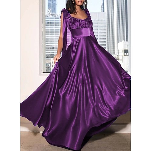 

vestido de festa feminino vestido swing vestido longo maxi vestido couro clarete rosa azul sem mangas cor pura ruched inverno outono outono alça espaguete elegante festa de casamento 2023 s m l xl