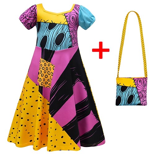 

Sally Cosplay Costumes Girls' Christmas Christmas Christmas Eve Kid's Party Christmas Polyester Dress Bag