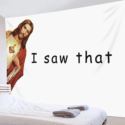 

Christmas Jesus Holiday Party Wall Tapestry Art Decor Blanket Curtain Picnic Tablecloth Hanging Home Bedroom Living Room Dorm Decoration Gift Polyester