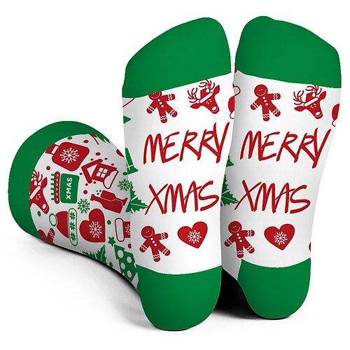 

Fun Christmas Socks Funny Xmas Gifts for Men and Women Novelty Cozy Unisex Crew Cotton Sock