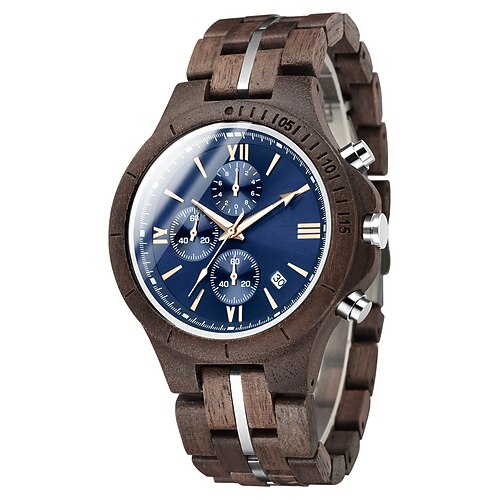 

Men's Wood Watch Fashion Multifunctional Pure Woods Handmade Watch Simple