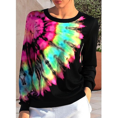 

Women's Hoodie Sweatshirt Pullover Active Green Light Green Fuchsia Graphic Street Round Neck Long Sleeve S M L XL 2XL 3XL