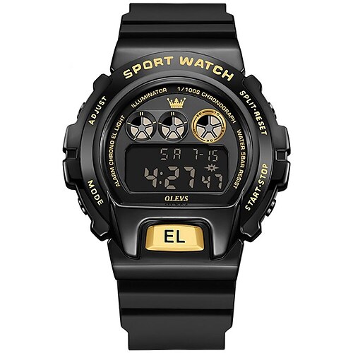 

OLEVS Digital Watch for Men Digital Digital Sporty Luminous Outdoor Waterproof Calendar Alarm Clock Rubber Silicone Sports Fashion Creative