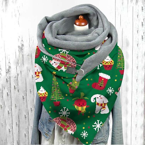 

Men's Women's Scarves Christmas Scarf Christmas Gift Daily Polyester Bohemia Warm 1 PC