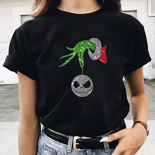 

Inspired by Christmas Grinch T-shirt Cartoon Manga Anime Classic Street Style T-shirt For Men's Women's Unisex Adults' Hot Stamping 100% Polyester