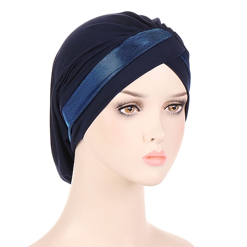 

Women Turban Hat Cross Head Wrap Islamic Hijab Cap Solid Color Soft Headscarf Fashion Muslim Hats Scarf High Quality Hair Care Cap