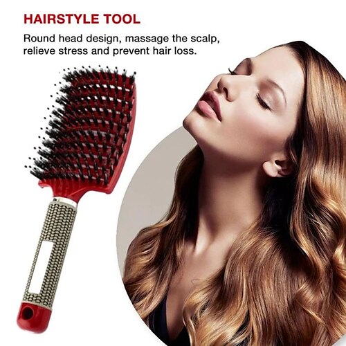 

Arc Form Curved Comb For Curly Hair,Massage Comb Big Curved Comb Hairdressing Men'S Oil Head Comb Curly Hair Styling Comb Straight Hair Arc Nine-Rib Comb