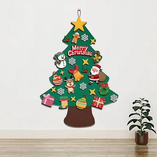 

1pc DIY Felt Christmas Tree, Holiday Kids Handmade Decoration , Christmas Gifts