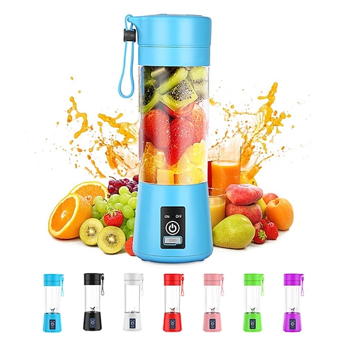 

Portable Blender,Personal Blender with USB Rechargeable Mini Fruit Juice Mixer,Personal Size Blender for Smoothies and Shakes Mini Juicer Cup Travel 380ML,Fruit Juice,Milk