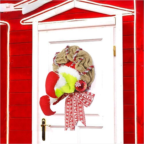 

Christmas Thief Wreath Christmas Elf Leg Garland Christmas Canvas Garland Festival Decoration