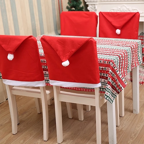 

6Pcs Chair Cover Christmas Decoration for Home Table Dinner Chair Back Decor New Year Party Supplies Xmas Navidad 2020