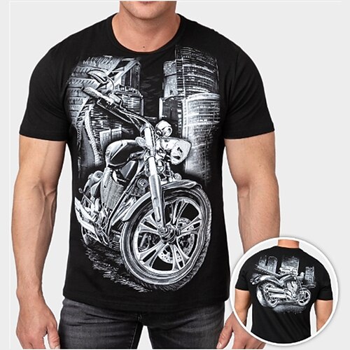 

Herre Plusstørrelser T-shirt Stor og høj Grafisk Rund hals Kortærmet Forår sommer Basale Mode Gade Bekvem Afslappet Sport Toppe