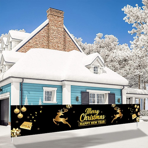 

Merry Christmas Banner, Outdoor Christmas Banner Decorations, Xmas Outdoor & Indoor Hanging Decor, Christmas Holidays Party Decor Supplies 30050cm (10ft18.9 Inch)