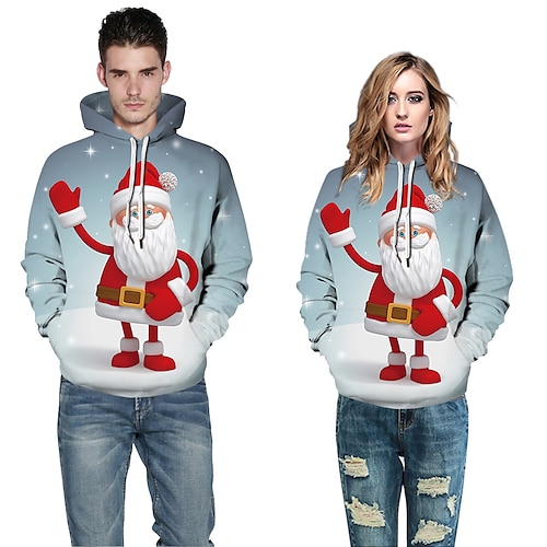 

Snowman Santa Claus Ugly Christmas Sweater / Sweatshirt Hoodie Men's Women's Christmas Christmas Carnival Masquerade Christmas Eve Adults Party Christmas Polyester Top