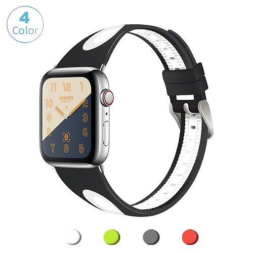

1PC Smart Watch Band Compatible with Apple iWatch 38/40/41mm 42/44/45/49mm Silicone Adjustable Breathable Shockproof Sport Band for iWatch Smartwatch Strap Wristband for Series 8/7/6/5/4/3/2/1 / SE
