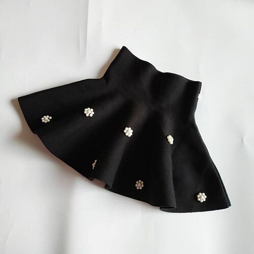 

Kids Girls' Skirt Solid Color Fashion Pleated Party 3-7 Years Winter Black Red Gray / Fall