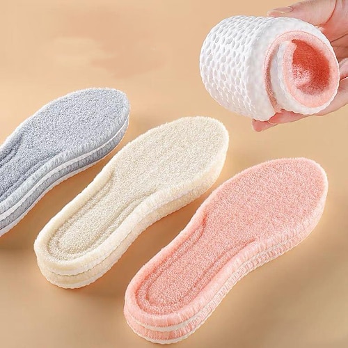 

boost sports insoles men's winter plus velvet thick cotton insoles women's super soft bottom lamb velvet warm heat and cold protection