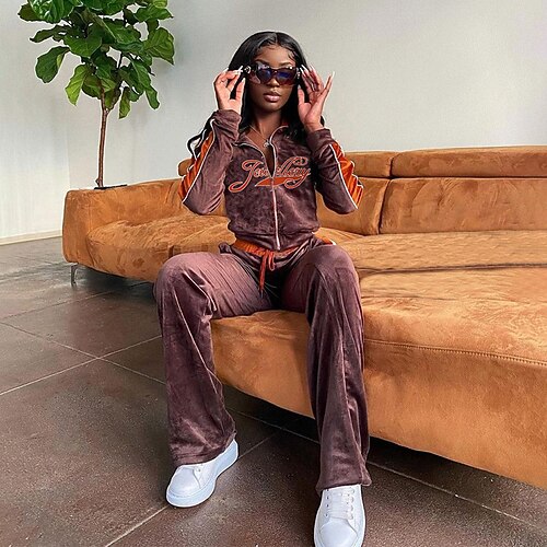 

Spicy Girls Punk & Gothic Y2K Year 2000 Pants Outfits Masquerade Women's 2 Piece Japanese Cosplay Costumes Rosy Pink / Brown
