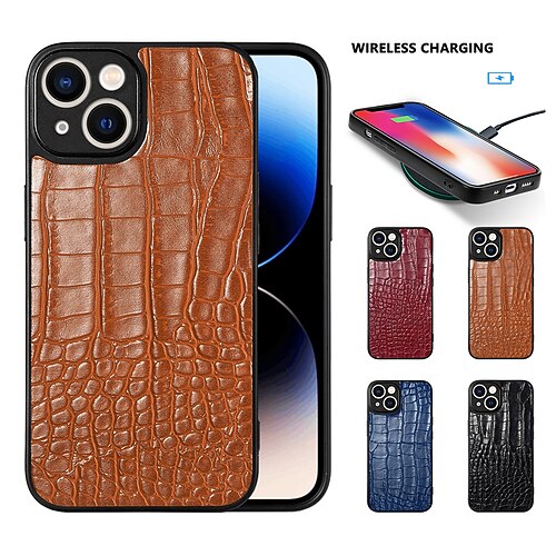 

Phone Case For Apple Back Cover iPhone 14 Pro Max 13 12 11 Pro Max Mini X XR XS 8 7 Plus Bumper Frame Shockproof Lines / Waves PU Leather