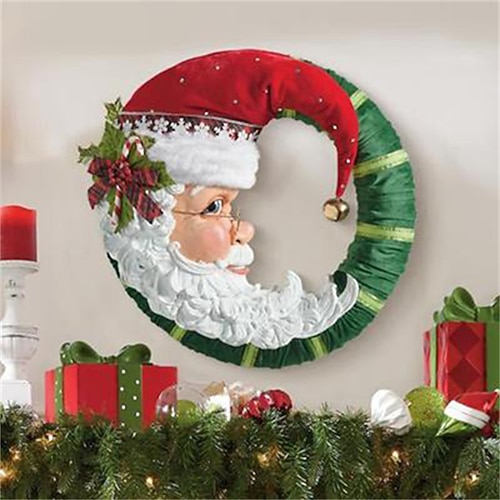 

Independent Station New Santa Claus Home Decoration Christmas Tree Festival Resin Crafts Flower Rings