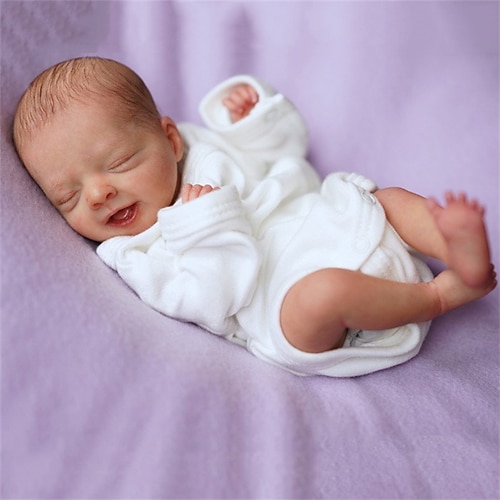 

12inch Small Size Reborn Baby Mini Doll Salia Lifelike Soft Touch baby 3D Skin Collectible Art Doll
