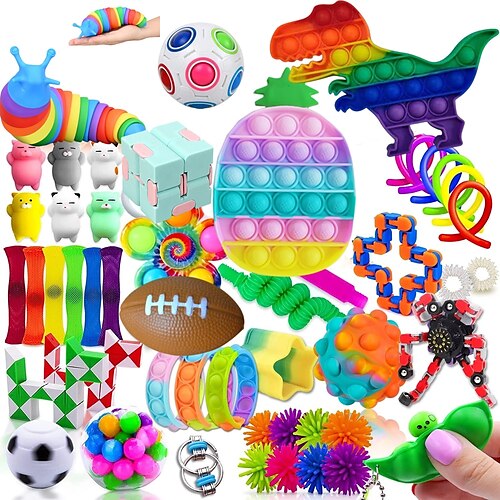 

Fidget Toys 28 pcs Christmas Advent Calendar Pack Anti stress Toys Kit Stress Relief Figet Toy Box Kids Christmas Gift